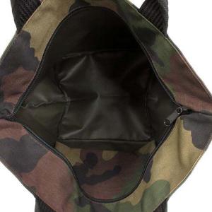 Hervé Chapelier ナイロン 舟型 トートバッグ ハンドバッグ カモフラ 迷彩柄 M カーキ 茶 黒 1027W
