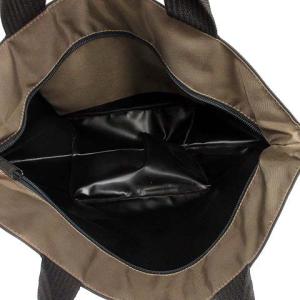 Hervé Chapelier ナイロン 舟型 トートバッグ ハンドバッグ バイカラー M 黒 ブラック 茶 1027N