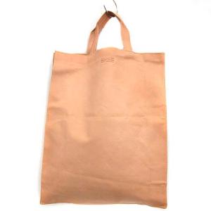 BREE トートバッグ ハンドバッグ ヌメ革 レザー スクエア 茶 ブラウン