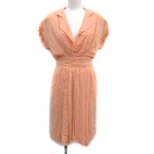 BOUTIQUE ヴィンテージ シフォンシアーワンピース サーモンピンク