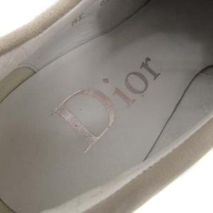 Dior スニーカー シューズ スエード 切替 レザー レースアップ 36 23cm 白 ホワイト グレー