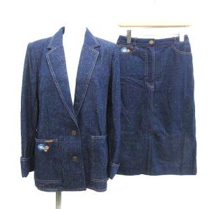 FASHION ヴィンテージ デニムスーツセットアップ