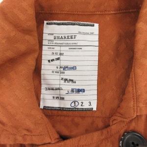 SHAREEF SHADOW JQ OVER SHIRTS シャツ ブラウス 長袖 オーバーサイズ 1 S ブラウン