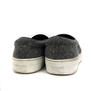 CELINE スリッポン フェルト 35.5 グレー