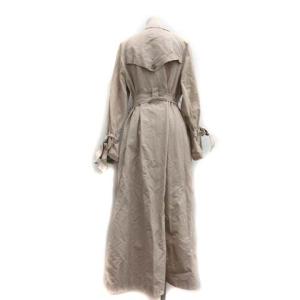 LANVIN en Bleu トレンチコート スプリングコート 春アウター ロング ベルト リボン 38 M ベージュ