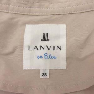 LANVIN en Bleu トレンチコート スプリングコート 春アウター ロング ベルト リボン 38 M ベージュ