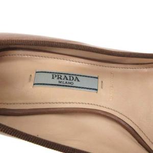 PRADA レザーパンプス 35.5 ブラウン