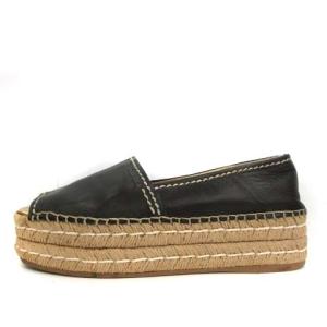 PRADA サンダル エスパドリーユ 38.5 ブラック