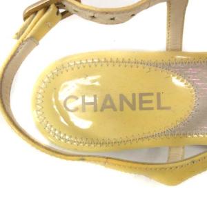 CHANEL サンダル トング ココマーク フラット エナメル 23.5cm