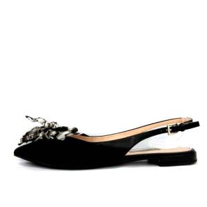 PRADA パンプス リボン ストラップ ローヒール ポインテッドトゥ 36.5 ブラック