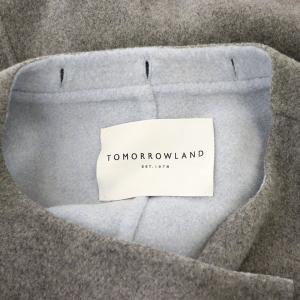 TOMORROWLAND 19AW ウールダブルフェイス ストール付きノーカラーコート 36 グレー