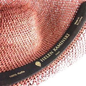 HELEN KAMINSKI 麦わら帽子 ラフィア ストローハット 茶 ブラウン グレー