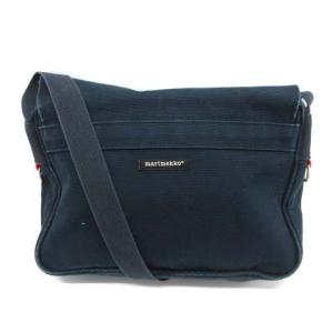 marimekko キャンバスショルダーバッグ ネイビー