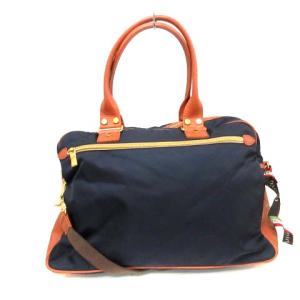 Orobianco ビジネスバッグ ブリーフケース トートバッグ ハンドバッグ ショルダーバッグ 2WAY ナイロン レザー 紺 ネイビー 茶