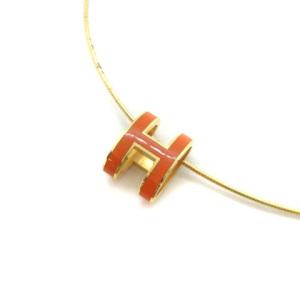 ポップアッシュ ネックレス ゴールド オレンジ