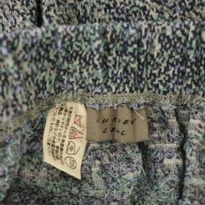 JURGEN LEHL ロングスカート ミモレスカート 総柄 M 紺 グレー 緑 ライトブルー ネイビー グリーン