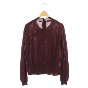 PRADA ニット バックボタン ボルドー