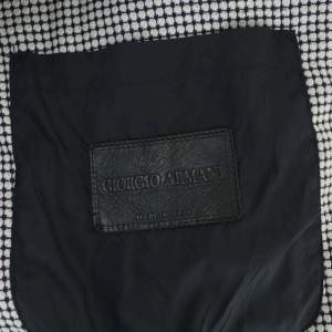 GIORGIO ARMANI テーラードジャケット 2B 総柄 背抜き 56 紺 白 ネイビー ホワイト