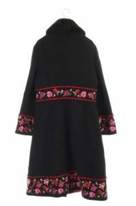 kate spade new york マディソンアベニュー Madison avenue collection フェイクファー付き刺繍ウールコート ロング