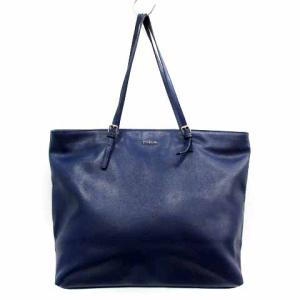 トートバッグ ハンドバッグ レザー ネイビー