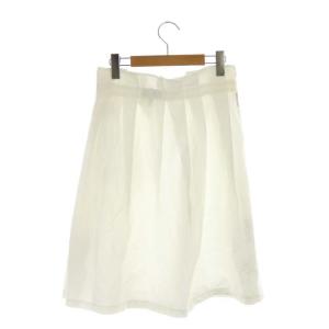 ARMANI JEANS ハイウエストプリントフレアスカート I38 ホワイト