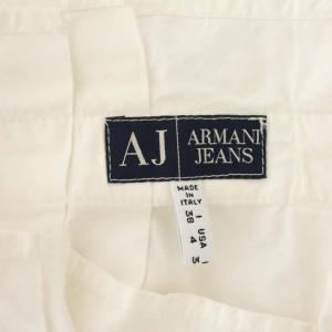 ARMANI JEANS ハイウエストプリントフレアスカート I38 ホワイト