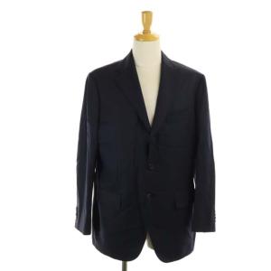 STRASBURGO スーツ セットアップ 上下 テーラードジャケット シングル パンツ スラックス ストライプ 52 54 紺 ネイビー