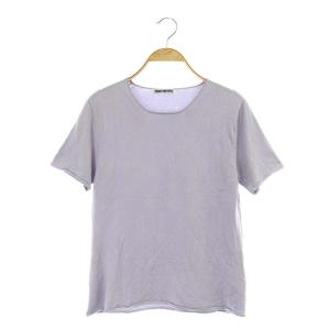 半袖ニットカットソー M パープル