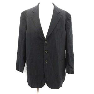 ストライプテーラードジャケット 58 ブラック
