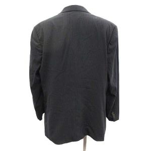 GIORGIO ARMANI ストライプテーラードジャケット 58 ブラック