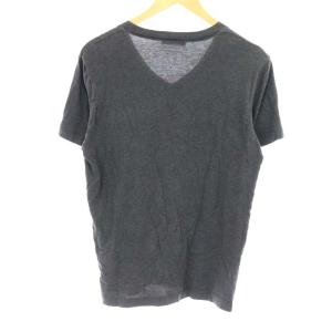 PRADA Tシャツ カットソー 半袖 Vネック ライン XS チャコールグレー