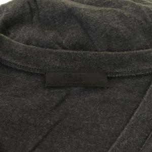 PRADA Tシャツ カットソー 半袖 Vネック ライン XS チャコールグレー