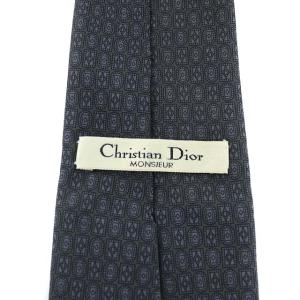 Christian Dior MONSIEUR 総柄ロゴネクタイ グレー