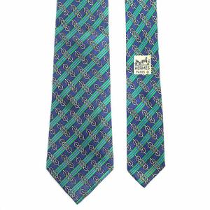 HERMES シルクネクタイ グリーン