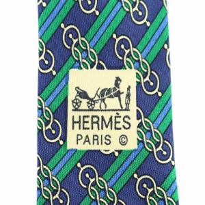 HERMES シルクネクタイ グリーン