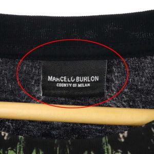 Marcelo Burlon Tシャツ カットソー 半袖 蛇柄 XS 黒 ブラック