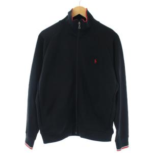 ラルフローレン ジャージ ジャケット 長袖 ジップアップ コットン 170 L 黒 ブラック