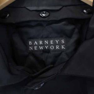 BARNEYS NEW YORK ステンカラーコート ミドル丈 ライナー付き L 黒 ブラック