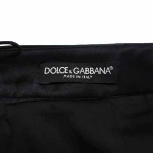 DOLCE&GABBANA サイドジッパースリットタイトスカート 36 ブラック