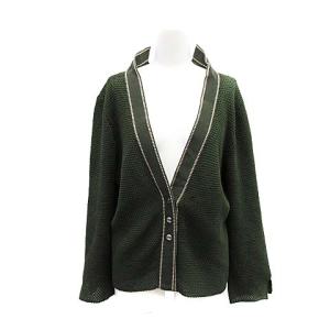 ヴァラボタンニットカーディガン グリーン
