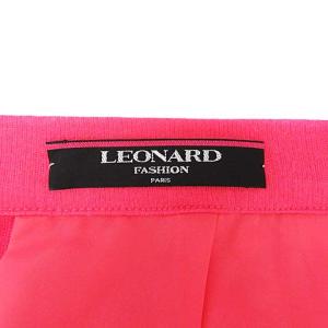 LEONARD タイトスカート ストレッチ ウール ひざ丈 L ピンク