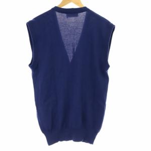 GIVENCHY GENTLEMAN ヴィンテージ ウール刺繍ニットベスト M ブルー