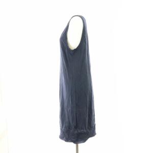 PRADA SPORT ノースリーブギャザーワンピース L ネイビー