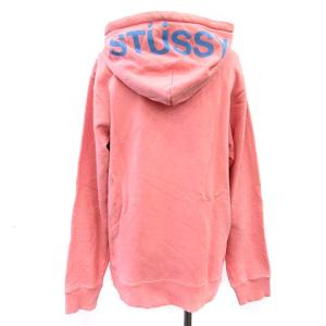 STUSSY プルオーバーロゴスウェットパーカー ピンク