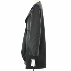 LANVIN チェスターコート ロング丈 ウール 日本製 グレー 紺 ネイビー