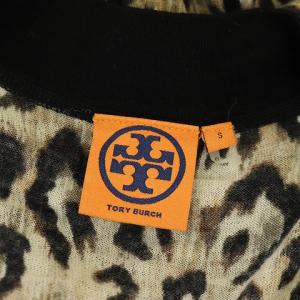 TORY BURCH レオパードロングニットカーディガン ベージュ