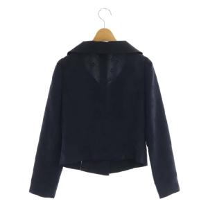 M'S GRACY ジャケット 花柄 総柄 ショート 38 紺 ネイビー