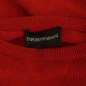EMPORIO ARMANI ニット セーター サマー クルーネック S レッド