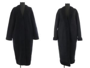 18AW ノーカラー ムートンコート リバーシブル シープスキン 36