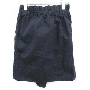 CELINE フィービー期 スカート ひざ丈 コットン 36 ネイビー